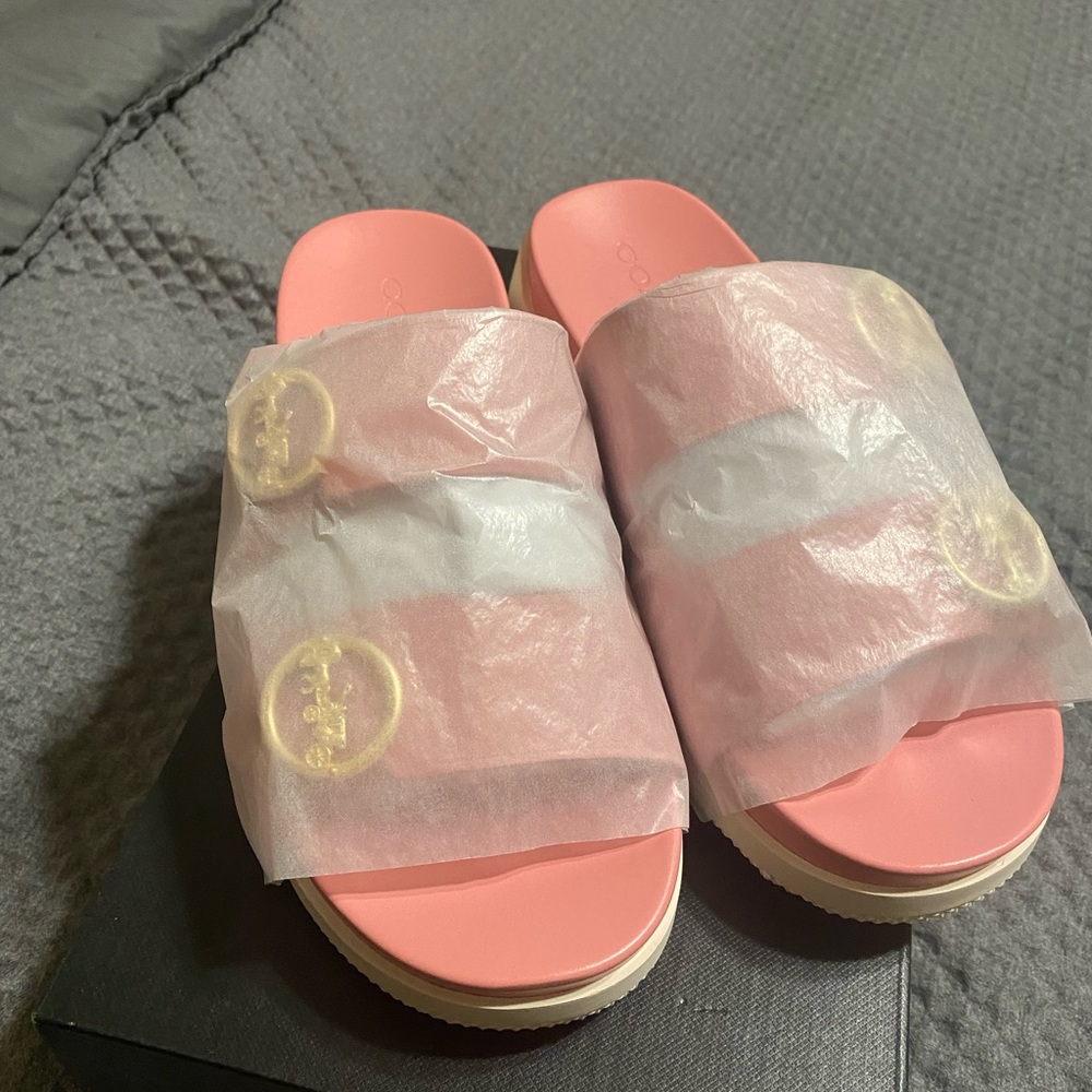 Brand new Coach Gable leather sandals.